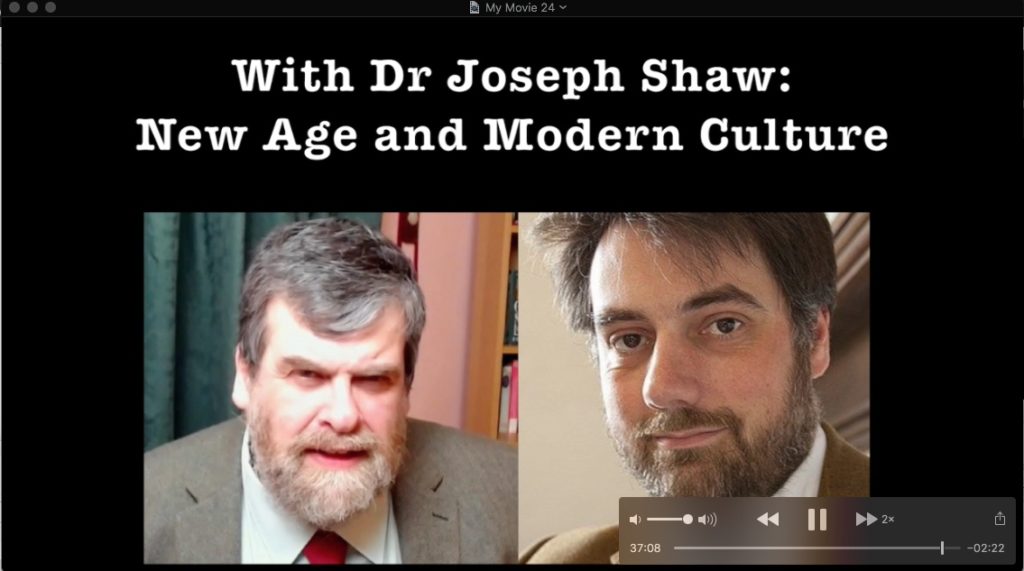 New Video: With Dr Joseph Shaw on the New Age and Modern Culture