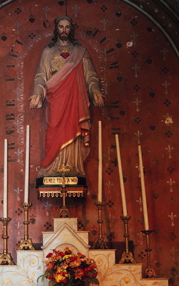 Sacred Heart Altar, St Pierre de Soulan, Ariege, France.