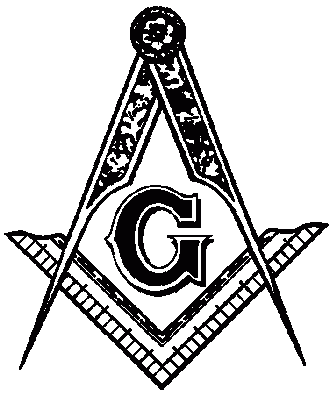 Masonic insignia of compass and square