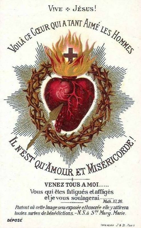 Nineteenth Century Traditional Catholic Iconography of the Sacred Heart